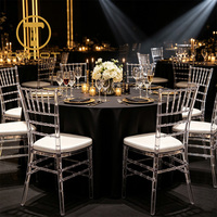 Chaise Chiavari transparente empilable, chaise de salle à manger, chaise de banquet d'extérieur pour hôtel, mariage