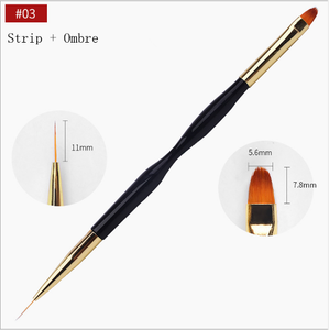 Juego de Pinceles para Pintar Uñas con Mango de Madera, Pincel Ovalado de Metal con Pelo Sintético para Diseño de Arte de Uñas y Manicura - Product Image 3