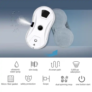 Con pulverización de agua limpiador de vidrio exterior industria inteligente eléctrica de gran altura limpiador de ventanas de vidrio inteligente <span class=keywords><strong>robot</strong></span> de limpieza - Product Image 4