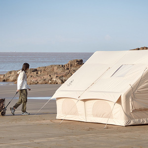 Tente pneumatique gonflable Xintugen 12, 3x4m, double couche, coton Oxford, imperméable, 3-4 personnes, installation facile, tente de camping quatre saisons - Product Image 4