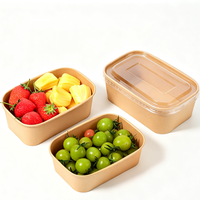 Kartonnen saladeboxen in diverse formaten met deksel, wegwerpbaar, biologisch afbreekbaar, geschikt voor de magnetron.