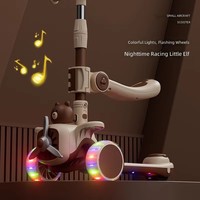 Trottinette évolutive pour tout-petits avec siège et roues lumineuses musicales 3 en 1, trottinette à roulettes pour enfants, pour l'extérieur