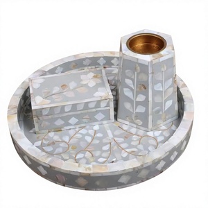 Juego de Quemadores de Incienso Ecológicos de Sándalo con Incrustaciones de Madreperla para Carbón de Oud, Ceremonias Religiosas Festivas, Armonía Luminosa - Product Image 1