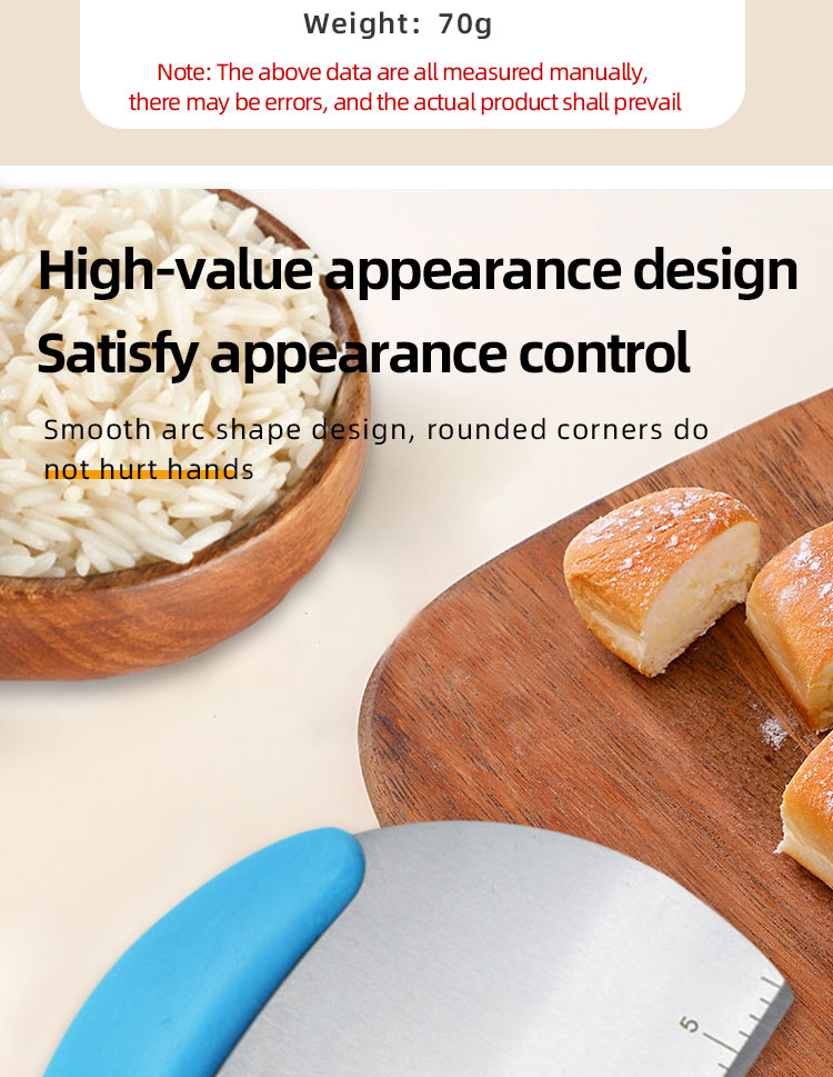 Stainless steel Pastry Dough cutter chopper scraper with Ruler kitchen baking tools Dough Bench Scraper