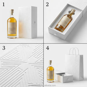 Caja de madera con cierre magnético para botella de Bordeaux transparente, sellada, vacía, para tequila, vodka, ron, ginebra, vino, con banda. - Product Image 3