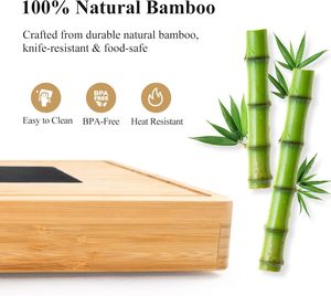 Ensemble cadeau de planches à charcuterie en bambou carbonisé, plateau à viande en bois gravé personnalisé, plateau à fromage et ensemble de couteaux - Product Image 6