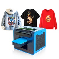 Penjualan terlaris Digital A4 cerdas Printer UV DIY kartu CD PVC kaca kulit Led tinta Jet Mini ukuran Flatbed A4 Printer Uv