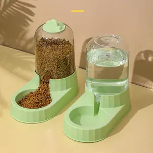 2 trong 1 Ống chai Tank Water Dispenser cho chó và mèo tự động vật nuôi mèo feeders