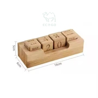 2025 bloc de bois chaud calendrier Cube carré bureau calendrier Base décoratif Art déco Design personnalisable couleur