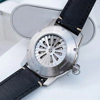 Montres OEM avec logo personnalisé, montre-bracelet de luxe pour homme, mécanique, unique, avec globe terrestre rotatif, heures automatiques, fabricant, faible MOQ