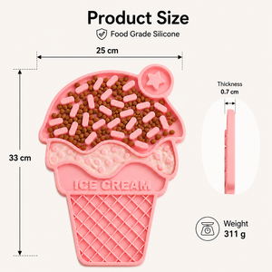 Ice Cream Silicone Dog Licking Mat Slow Feeder Puzzle Bowl <b>Suction</b> Non Slip Pet Feeding <b>Pad</b> for Indoor Outdoor - Product Image 2