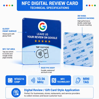 Carte de commentaires numérique sans contact NFC programmable avec code QR pour Instagram, Facebook, Google