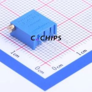 Résistance/potentiomètre réglable 3296X-1-205LF SIP-3P, résistance 10x4,8 mm 2 mOhm 10 % 500 mW 100 ppm/ ℃ - Product Image 1