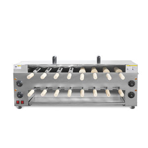 Horno Eléctrico Comercial para Bagels y Pasteles, Horno <span class=keywords><strong>Horizontal</strong></span> para <span class=keywords><strong>Pan</strong></span>, Máquina de Panecillos de Doble Capa con Chimenea, <span class=keywords><strong>Tostadora</strong></span> de Bagels - Product Image 4