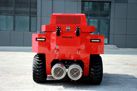 Châssis de robot de lutte contre l'incendie sur roues LEOPARD-02, charge utile de 2000 kg, canon à eau auto-aspergeant, supporte une perche de 8 m, personnalisable