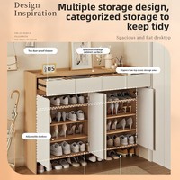 Armoire à chaussures en bois massif Lepai personnalisée Mobilier de maison moderne pour entrée Stockage de grande capacité