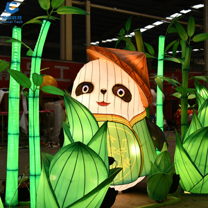 SGFL196 mi automne lanterne décoration parc à thème lanterne spectacle chinois panda lanterne festival - Product Image 4