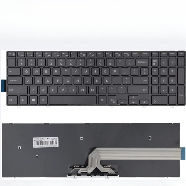 Laptop Replacement Keyboard with Frame Compatible with 15 3000 5000 3541 3542 3543 3551 3552 3558 3593 3567 5542 5545 5547 5755