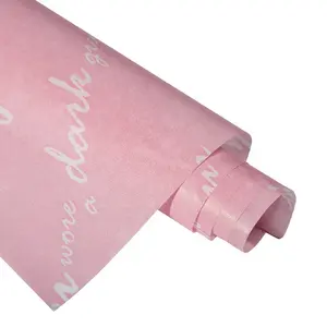 Benutzer definierte Größe Plain Coloured Thin Baby Pink Geschenk papier Versand Kleidung Verpackung Geschenk papier