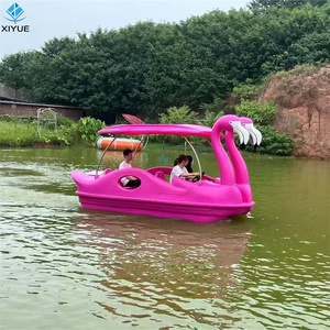 Parco turistico lago acqua barca acqua per adulti attrezzature da gioco 4 persone di plastica fenicottero Goose cigno pedalata per mare lago - Product Image 2