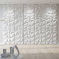 Panneaux muraux en PVC 3D gaufrés imperméables de luxe pour chambre à coucher 500mm*500mm 300mm*300mm, faciles à installer, design intérieur moderne