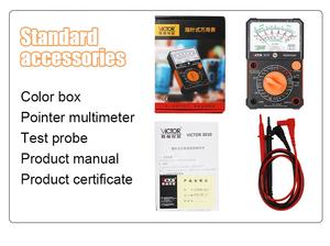 VICTOR 3010 <span class=keywords><strong>Analog</strong></span> multimeter OEM Manueller Bereich DC AC 1000V 10A Audio Level Dioden test multimeter - Product Image 5