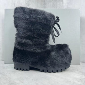 Botas de Nieve de Diseño <span class=keywords><strong>para</strong></span> Hombre y Mujer, con Pelaje de Alaska Negro, de Alta Calidad, 2026 - Product Image 2