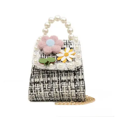 kids handbags with high quality purse kids with pearl princess design mini girl handbags for cute girl