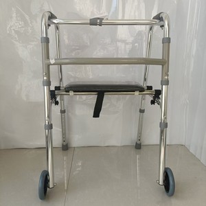 Walking Aid Aluminum Alloy <b>Folding</b> <b>Walker</b> Non Slip With Wheels For Elderly Rehabilitation Support - Product Image 3