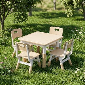 Mesa Cuadrada para Jardín de Infancia Resistente al Grafiti; Escritorio de Manualidades Resistente al Fuego para Preescolar; <span class=keywords><strong>Centro</strong></span> de Aprendizaje Creativo para Educación Temprana - Product Image 6