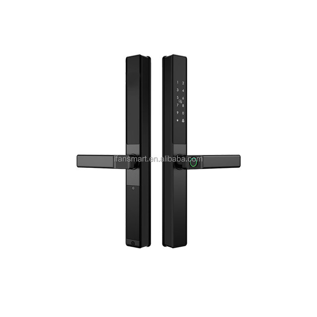 Waterproof IP68 Slim Broken Bridge Aluminum Intelligent Door Lock Suitable for Sliding Steel Door with Longer Battery Life
