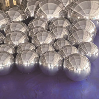 Chine fournisseur boule creuse miroir poli sphère brillante pour jardin extérieur pelouse piscine clôture ornement décor boule