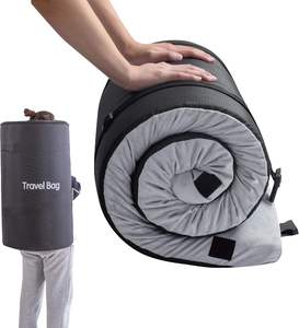 Colchón plegable de espuma viscoelástica para acampar, almohadilla portátil para dormir enrollable, Picnic comprimido con enlaces cruzados, sala de transporte compacta, senderismo - Product Image 1