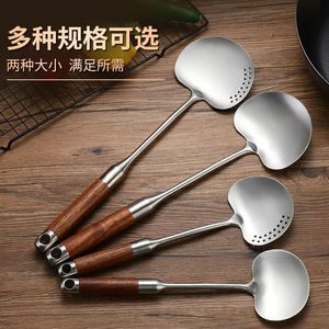 Spatules en acier inoxydable, ensemble de 2 pièces, ustensiles de cuisine robustes pour la friture, le mélange et le service - Product Image 5