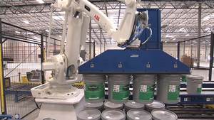 Tangan mekanik otomatis robot lengan palletisasi mesin lebih dari 100KG Payload <span class=keywords><strong>Manipulator</strong></span> Palletizer - Product Image 4