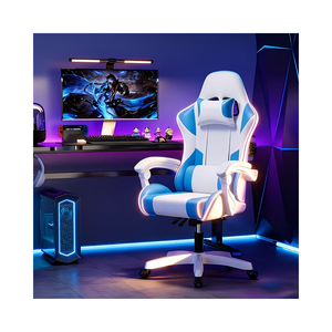 Chaise de jeu économique, chaise PC personnalisée, chaise de jeu respirante en cuir à dossier haut <span class=keywords><strong>pour</strong></span> les utilisateurs de cybercafé, fournie directement par l'usine - Product Image 1