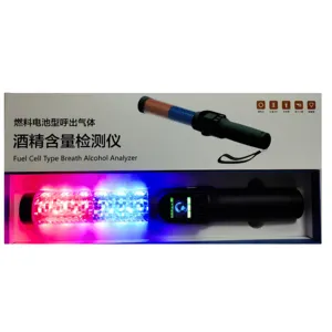 OEM available hand held fuel cell sensor quick response high accuracy alcohol tester with strobe warning light