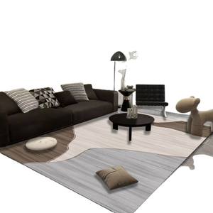 Alfombra Geométrica Rectangular Personalizable de Fibra de Poliéster para Sala de Estar, Sofá, Mesa de Centro, Dormitorio, Alfombra de Cobertura Total - Product Image 5