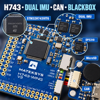 Contrôleur de vol en métal MATEKSYS H743 pour drone à aile fixe ArduPilot INAV STM32H743 7 UART 13 PWM 3-8S LiPo BEC