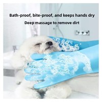 Gants de bain en silicone double face pour animaux de compagnie, brosses de toilettage pour chiens et chats, brosses de massage, brosses de nettoyage pour animaux, vente en gros