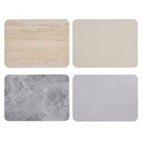 Panneaux muraux SPC écologiques de haute qualité, blanc mat marbré, pour revêtement mural de cuisine et salle de bain