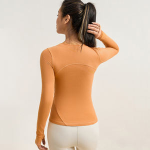 <span class=keywords><strong>Magliette</strong></span> da <span class=keywords><strong>donna</strong></span> a compressione invernale a manica lunga tick Dry <span class=keywords><strong>Fitness</strong></span> top elasticizzati con stampa in vita leggera XXL confortevole Basic - Product Image 2