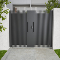 Portail en alliage d'aluminium thermolaqué pour villa, hôtel, allée de garage - Design moderne, durable, portes doubles