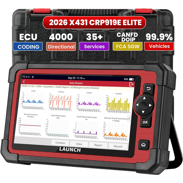 LAUNCH X431 CRP919E Elite OBD2 Scanner 2026 New Bidirectional Tool With CANFD DOIP All System Diagnosis With 2 Year Update