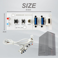 Venta directa de fábrica PC Computadora Caja Panel frontal Cable USB 3,0 Panel frontal Tipo Cfm Interruptor de alimentación y salida de entrada de micrófono de audio
