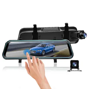10 इंच कार dvr Suppliers-10 इंच आईपीएस टच स्क्रीन Hisilicon 3355 दोहरी कैमरा रियरव्यू मिरर कार dvr hd 1080P के लिए यूनिवर्सल कार