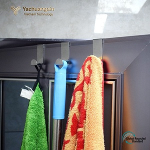 ที่แขวนเสื้อสแตนเลสแบบ Z พร้อมตะขอเกี่ยวประตู ผิวเรียบ ขายดี - Product Image 6