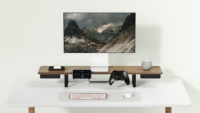 Support de moniteur pour bureau à domicile, support pour ordinateur portable, support de bureau surélevé avec tiroir, support de moniteur de studio