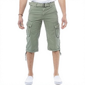 Wholesale Custom Design Men's Cargo <b>Shorts</b> Multi Pocket Loose Fit <b>3</b>/<b>4</b> Length Casual Stylish and Everyday Streetwear Bottoms - Product Image 4