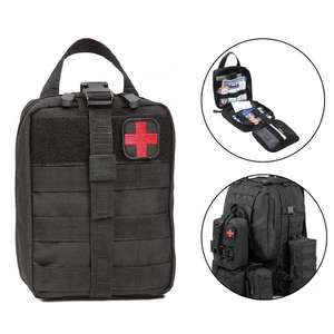 Negro Camo Rojo Portátil Urbano Supervivencia al aire libre Táctico Primeros auxilios Desastre Terremoto Kit Bolsas DE EMERGENCIA Kits Tarjeta en Molle - Product Image 1